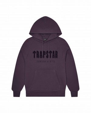 Obsidian Trapstar Chenille Decoded Men's Hoodies Canada | SGMNC-3165