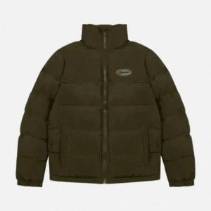 Olive Trapstar Hyperdrive Padded Men's Puffer Jackets Canada | CKNXD-0219