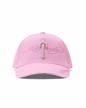 Pink Trapstar x Ed Hardy Irongate T Men's Caps Canada | WXTSK-5961