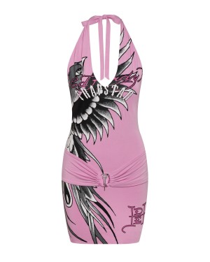 Pink Trapstar x Ed Hardy Women's Dress Canada | YVSTK-0943