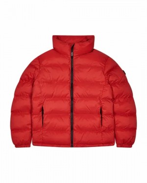 Red Trapstar Men's Puffer Jackets Canada | RBQGL-3140