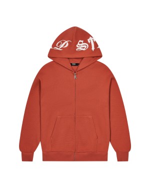 Red Trapstar Script Waffle Men's Hoodies Canada | BOHUY-8795