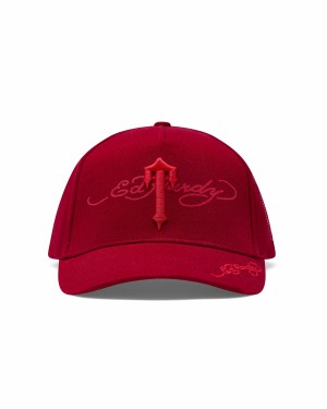 Red Trapstar x Ed Hardy Irongate T Men's Caps Canada | VCNTU-0176