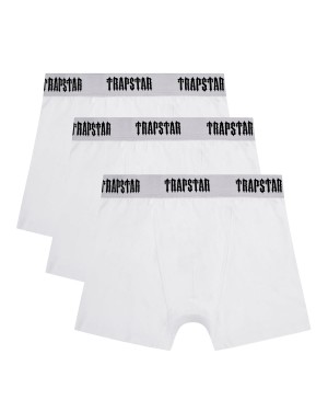 White Trapstar 3 Pack Men's Boxer Canada | OREHA-8296