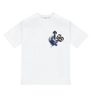 White Trapstar Ancient Legend Men's T-shirts Canada | IEYKH-6409