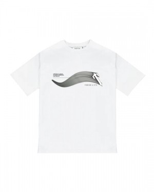 White Trapstar Drift Men's T-shirts Canada | EOJYV-0865