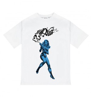 White Trapstar Extraordinery Men's T-shirts Canada | AFCUQ-5289