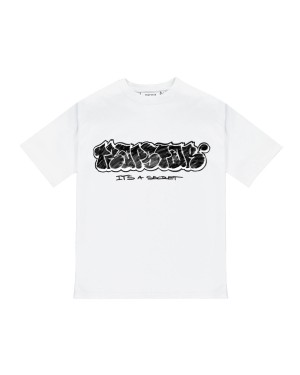 White Trapstar Graffiti Men's T-shirts Canada | OXRYC-1048