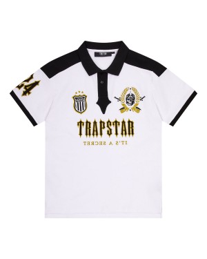 White Trapstar Irongate Men's Polo Shirts Canada | YUWGX-4718