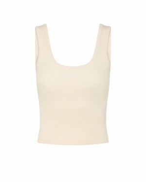 White Trapstar Irongate Silicone Badge Rib Women's Vests Canada | XMKZS-2409