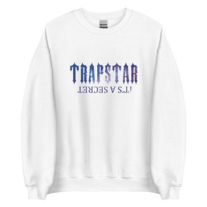 White Trapstar It’s A Secret Shining Galaxy Men's Sweatshirts Canada | KCREV-3197