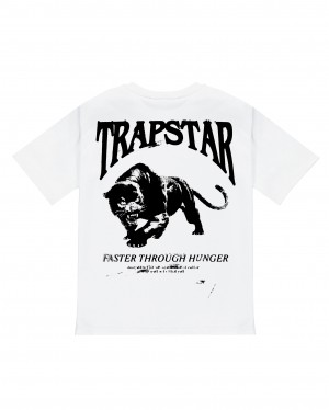 White Trapstar Nocturnal Men's T-shirts Canada | MXISP-7306