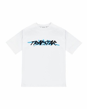 White Trapstar TRAPSTAR 2.0 Men's T-shirts Canada | NYGIJ-4852