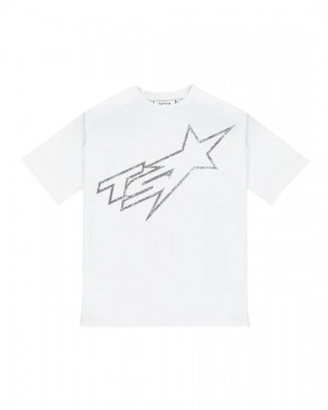 White Trapstar Ts Men's T-shirts Canada | TUODR-5613