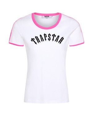 White / Pink Trapstar Irongate Women's T-shirts Canada | EMXPD-1492